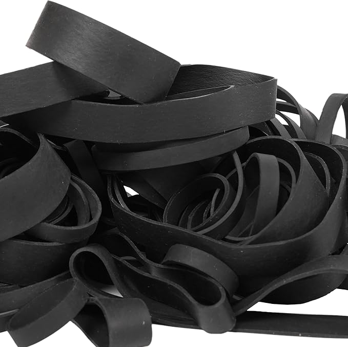 65Pcs Rubber Bands Assorted Sizes Black 6 sizesMixed wide Elastic Bands for for Survival Office Supply Tactical Rubber Bands