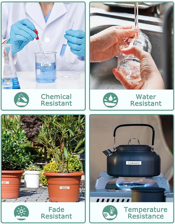 6-Pack Tze231 12mm Label Maker Tape Compatible for Brother P Touch Label Tape 12mm 0.47 White Tze-231 Tz231 Tze Tz 12mm 1/2" Laminated White for PT-D210 PT-D202 PT-D220 PT-D410 PTD600 PTD400