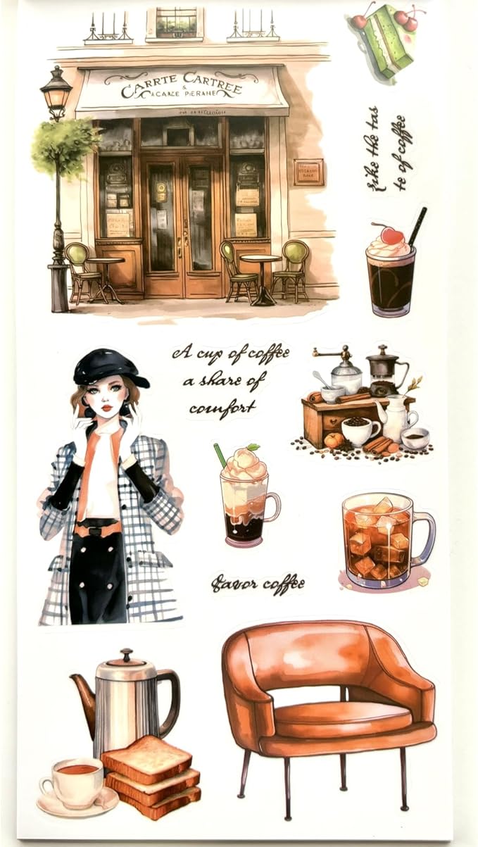 Aesthetic Journaling Sticker Books for Adults - Pre-Cut Scrapbook Stickers Vintage 20 Sheets Junk Journal Supplies Watercolor Scrapbooking Stickers Planner Cottagecore Decorative DIY Arts Craft Making