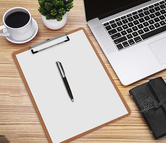 Clipboards, HERKKA 42 Pack Hardboard Office Clipboards Low Profile Clip Standard A4 Letter Size, ECO Friendly