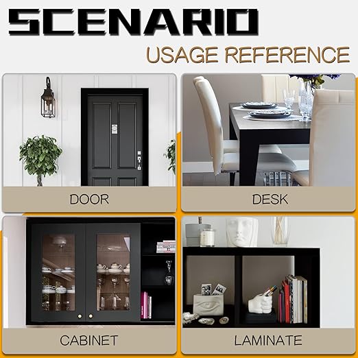 GSCIT Club Black Edge Banding, 1 inch x 25ft Melamine Edge Banding with Hot Melt Adhesive Preglued Cabinet Edge Banding Flexible Black Veneer Edging