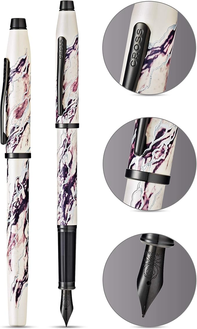 Cross Wanderlust Refillable Fountain Presented in a Luxury Gift Box - Medium Point, Black Ink,