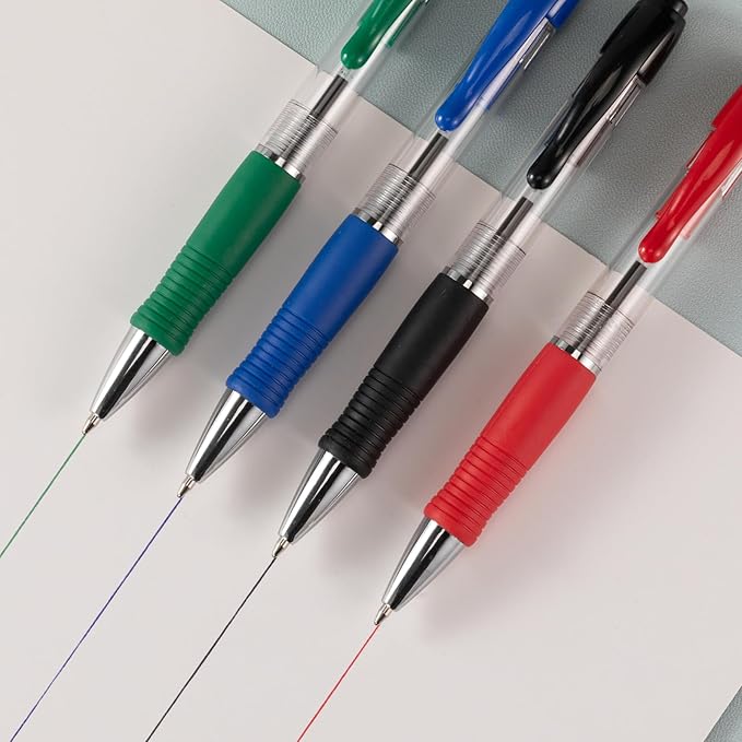 BallPoint Pens Bulk, 100 Pack (BLACK Ink), No Bleed Black Ink with soft Grip, Click Pens for Office Home and School, Retractable Ballpoint Pens, Medium Point, 1.00MM Smooth Writing (Black)