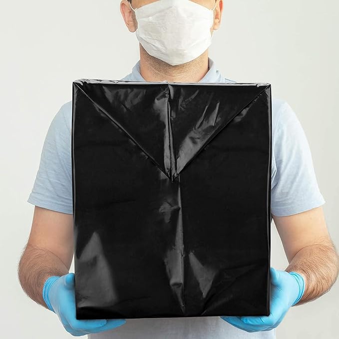 Metronic Poly Mailers 19x24 500PC Large Shipping Bags Envelopes Mailers with Self Adhesive Waterproof and Tear-Proof Postal Bags in Black