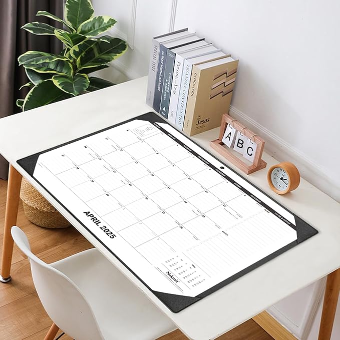 Nekmit Large Desk Calendar 2025-2026 with Desk Protecting Pad, Runs from Jul 2025 - Dec 2026, Office Supplies 21" x 16 1/2" Desktop Calendar for Life Planning or Organizing