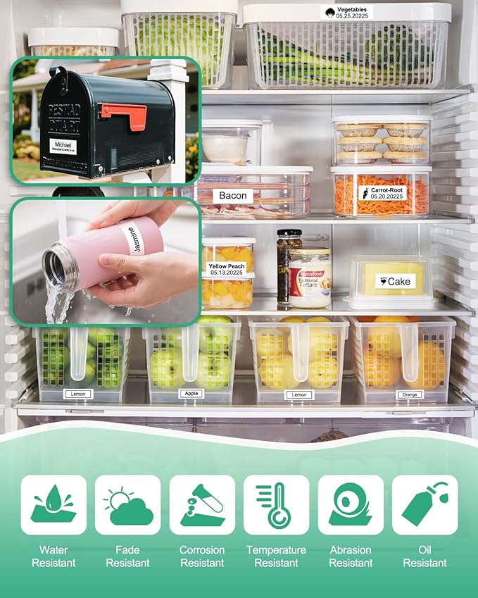 4PK Replacement for Brother TZe-241 Ptouch Label Tape 18mm 0.7 Laminated Tape for Brother PTD400 PTD410 PTD600, Black on White