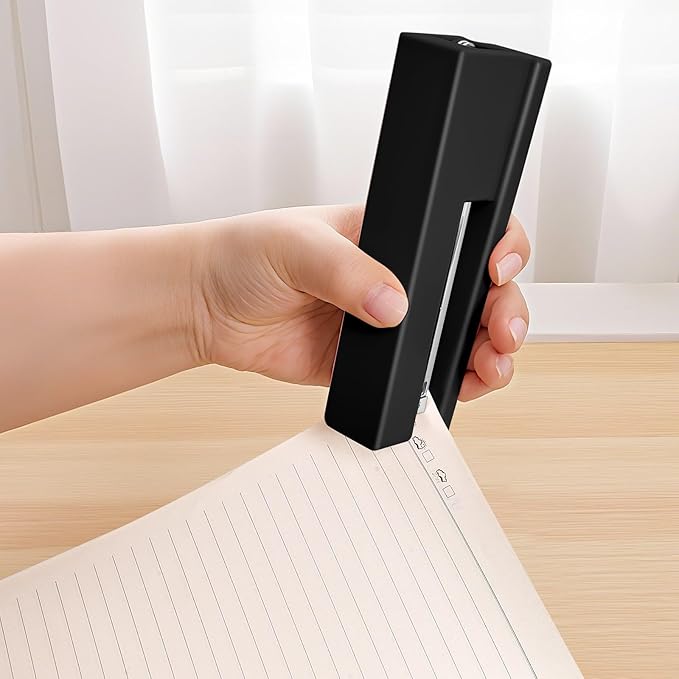Office Desktop Stapler - 25 Sheet Capacity with 830 Staples and Staple Remover,Staplers for Desk,Non-Slip for School, Home, Black