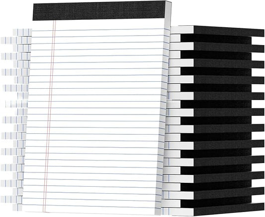 Legal Pads 8.5 X11, Narrow Ruled Notepads, 24 Pack, 50 Sheet/Pad, White Legal Pads, Tear Off Notepad, Perforated Writing Pad, Notebook Paper College Ruled, Notepads for Office Home School, Notepad