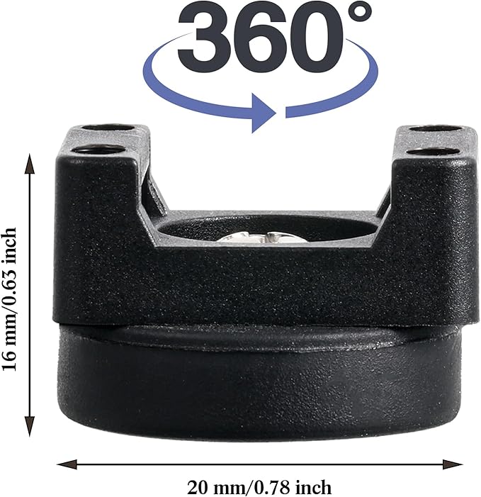 Yookeer 40 Pcs Magnetic Zip Tie Mount Base Black Magnetic Cable Clips Wire Holder Multipurpose Cable Ties Management Base Electrical Supplies for Wire (22 mm)