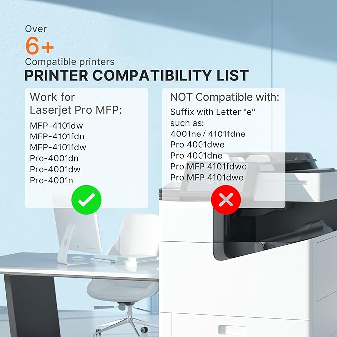 E-Z Ink 148A Toner Cartridge (with Chip) Replacement for HP 148A Toner Cartridge W1480A 148X W1480X to Use with Pro MFP 4101fdn 4101fdw 4001dn 4001n Printer (Black, 2 Pack)