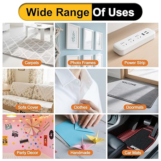 Heavy Duty Double Sided Mesh Tape - Professional Strong Hold Removable Tape for Rug, Carpet, Wall & Clothing, No Residue and No Damage Guaranteed (1 Rolls, 3/4" x 66FT)