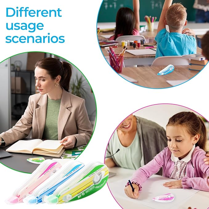 M&G 12 pack Correction Tape，19.7 feet correction tape, Easy to Use Applicator for Instant Corrections, Study Supplies and Office Products