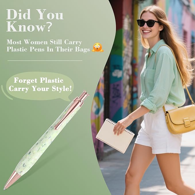 KARUS Gift Pen Set, Sustainable Refillable Ballpoint Pens with Black Ink, Stylish, Smooth Writing Pens for Women, Men, Office, Journaling, School, Thoughtful Gifting