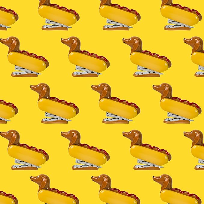 YOBRO Mini Stapler for Kids Students Novelty Hotdog Desktop Stapler with 1000PCS Staples 12 Sheets Capacity Stationery Animal Stapler for Home Office Stocking Stuffers for Kids