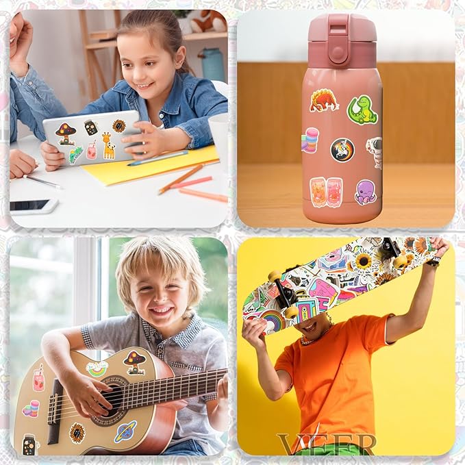450 PCS Stickers for Water Bottles, Laptop, Waterproof, Cute Design for Kids, Teens, Luggage.Girls.Cute Colorful Waterproof Stickers