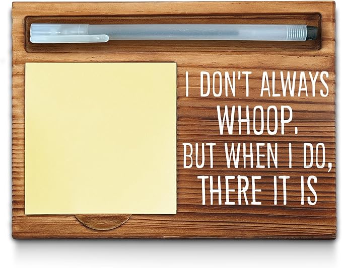 I Don't Always Whoop Sticky Note Holder, Funny Office Decor for Women, Humorous Office Gifts for Coworker Colleague Employee Boss, Women, Men, Friends, Desk Self-Stick Note Pad Holders WPP28