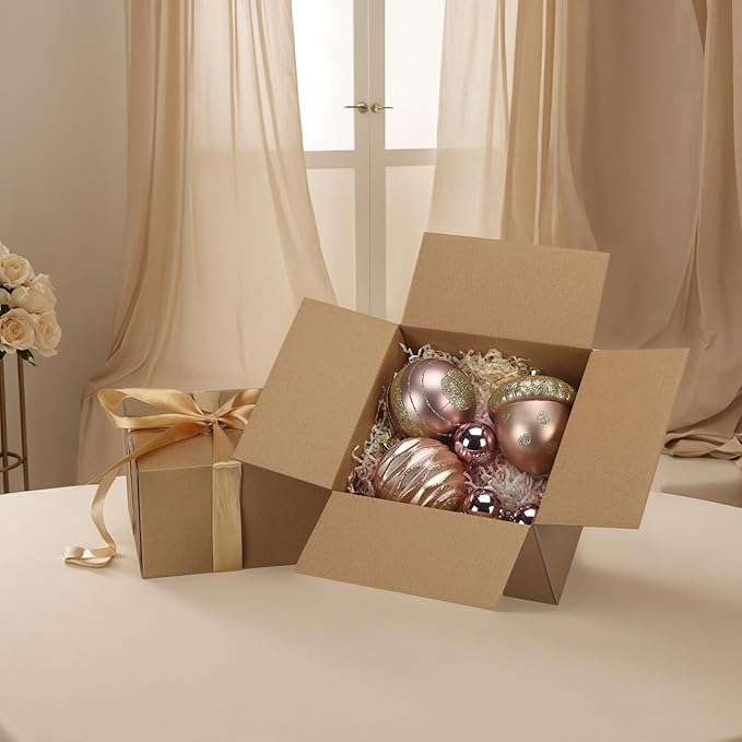 CRUGLA 40 Packs 7x7x5 Shipping Boxes for Small Business, Corrugated Cardboard Boxes Bulk for Shipping Packing Mailing