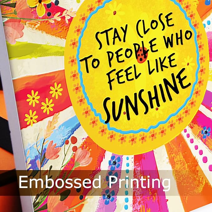 Inspirational Gifts for Teen Girls Women Birthday Christmas-Encouragement Gift Cheer Up Gifts for Friends-Sunshine Desk Decor-Stay Close to People Who Feel Like Sunshine Sign Ceramic Plaque