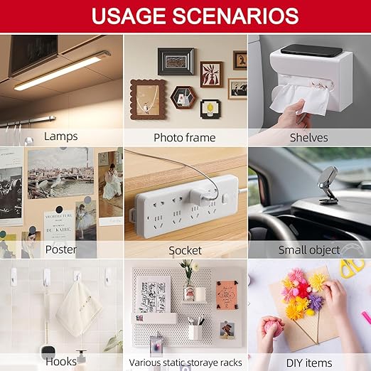 Double Sided Nano mounting Tape Heavy Duty Room Decor, Clear Wall Adhesive Strips Office Essentials, Picture Hanging no Damage，for Poster, Rug, Tape, Carpet,Outdoor, Bedroom, Classroom，Home