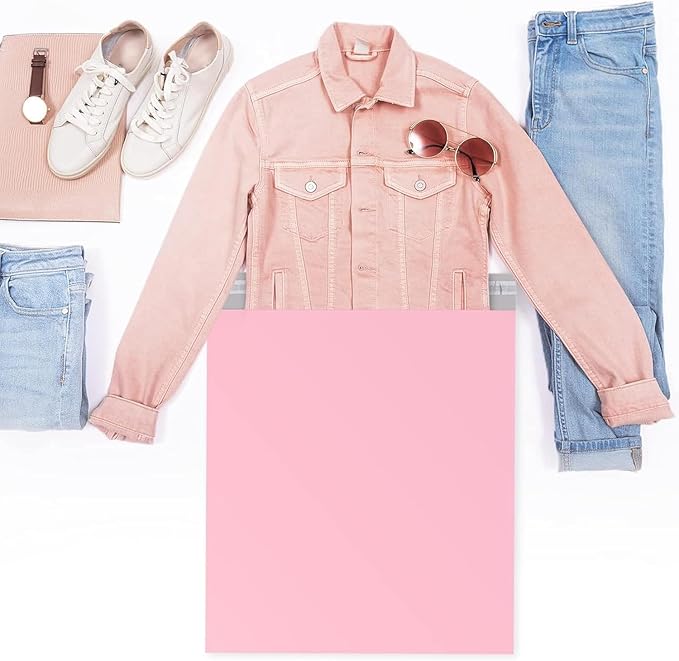 Metronic Poly Mailers 19x24 Inch 500 Pcs, Large Shipping Bags for Clothes, Shipping Envelopes for Small Business, Strong Adhensive Mailing Bags Packaging Bags, Light Pink