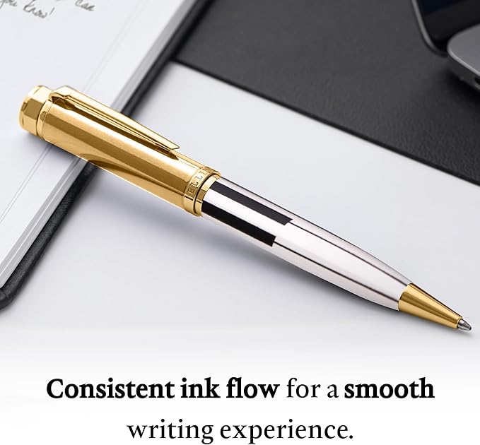 Ellington Pens Luxury Ballpoint Pen – Premium Quality, Smooth Writing Experience, Elegant Design, Includes 2 Ink Refills (Black & Blue) – Ideal for Professionals and Gift Giving