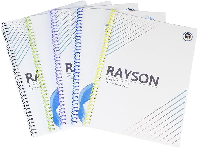 Rayson 5/8" Plastic Coil Binding Spines, 15.9mm Multicolored Spiral Binding Coil 140 Sheet Capacity, 4:1 Pitch - 100/Box for Business and Educational Purposes