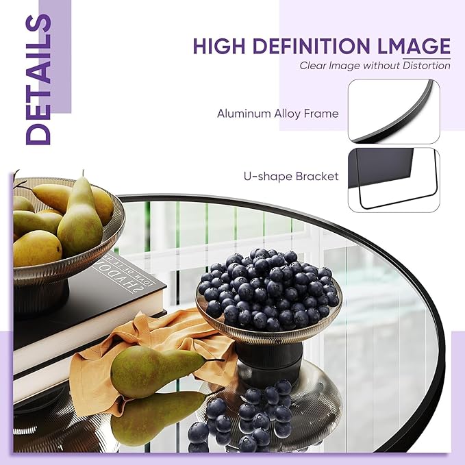 Full Length Mirror, 91"x46" Oversized Floor Mirror Freestanding, Full Body Floor Standing Mirrors with Stand, Hanging Mounted for Bedroom Living Room, Black, Arched Style