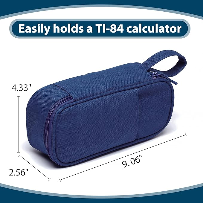 Pencil Case Pouch Box Bag School Supplies Girls Boys Kids, Cute Preppy Stuff Large Big Capacity Aesthetic Pen Organizer, Back to College Stationary, Midnight Blue, Heavy Duty Canvas, 1800ml