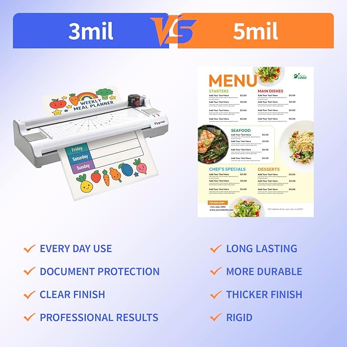 100 Pack Legal Size Laminating Sheets 8.5"x14" (9x14.5) - 3Mil Thick Clear Thermal Pouches for Documents, Compatible with All Laminators - Acid-Free & Bubble-Free Protection