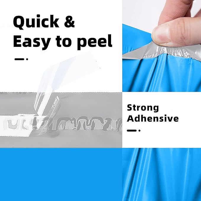 POLYSELLS 2000 pcs 10x13 Inches Blue Poly Mailers Shipping Envelopes, Strong Adhesive Sealing, Waterproof, and Tear-resistant Postal Mailing Bags for Clothing, Books, and Accessories