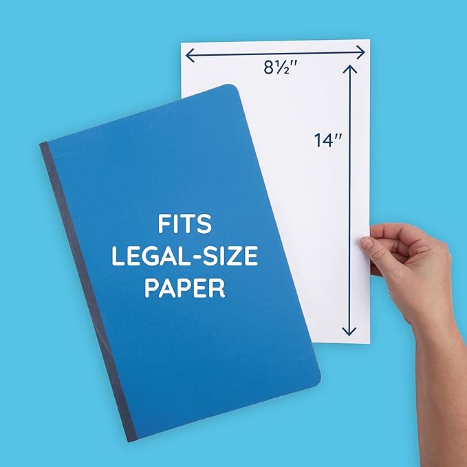 Blue Summit Classification Folders, Legal Size, 2 Dividers, Dark Blue – 10 Pack