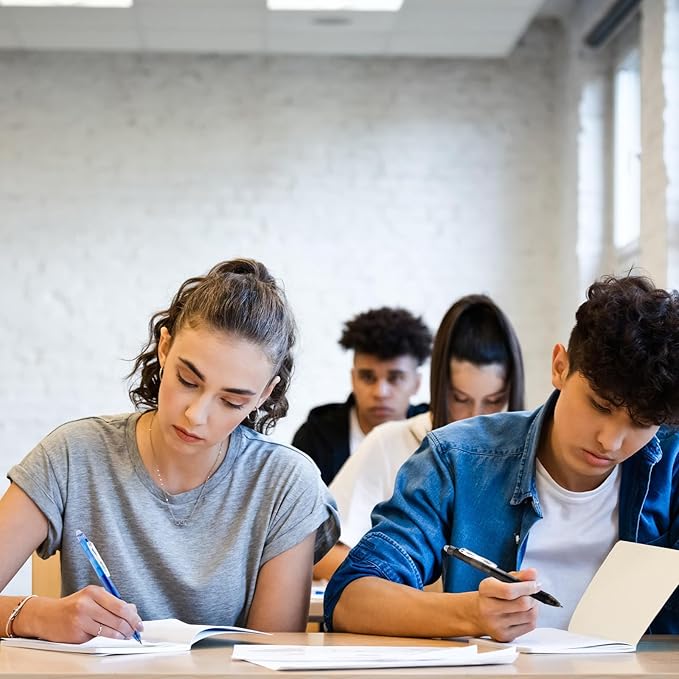 ParKoo 20 Pack Retractable Erasable Gel Pens Clicker, Fine Point 0.7 mm, Make Mistakes Disappear, Black Blue Pens for Writing, Journaling and Crossword Puzzles