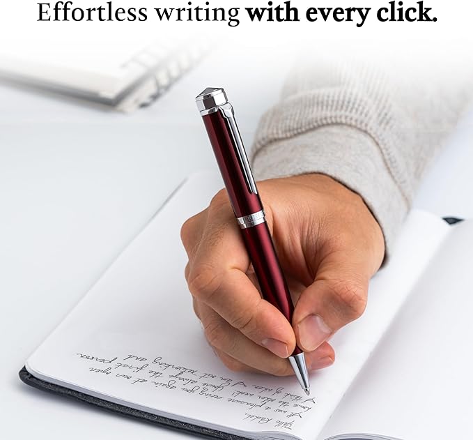 Ellington Pens Luxury Ballpoint Pen – Premium Quality, Smooth Writing Experience, Elegant Design, Includes 2 Ink Refills (Black & Blue) – Ideal for Professionals and Gift Giving