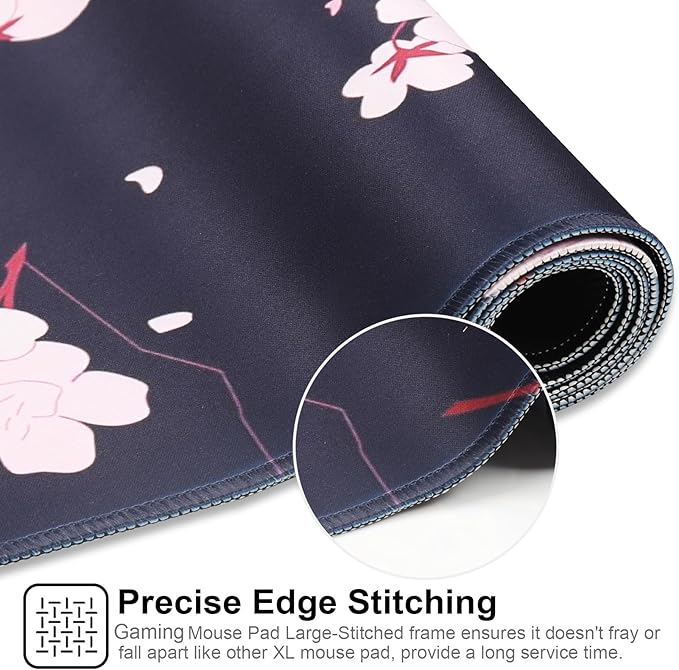 XXL Gaming Mouse Pad 35.4x15.7 Professional Large Mouse Pad & Computer Game Mouse Mat-90x40 Blackhua