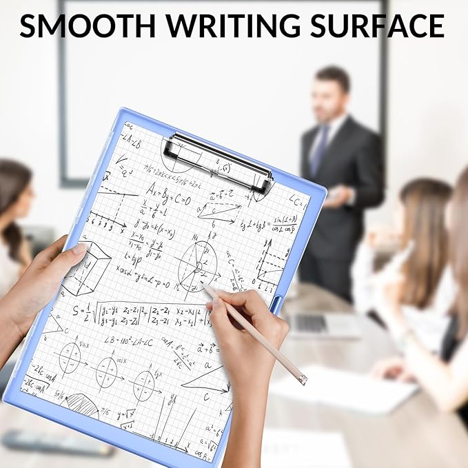 Sooez Clipboard with Storage, Heavy Duty Cleaview Clip Boards 8.5x11 with Dual Storage, Dry Erase Plastic Nursing Clipboard, High Capacity Clipboards Folder for Teacher Nurse, School & Office Supplies