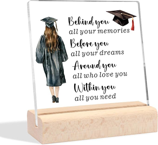 Graduation Gifts for Her Him, Masters Degree College High School Graduation Gifts for Her Him, Cool Graduation Gifts Congratulations Gift Grad Gifts End of Year Student Gifts Acrylic Desk Decorative
