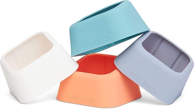 TIME TIMER Home MOD Color Cases - for Classroom Learning, Homeschool Study Tool, Student Desk Clock and Office Meetings with Silent Operation (2-Pack), Orange & Blue Pack