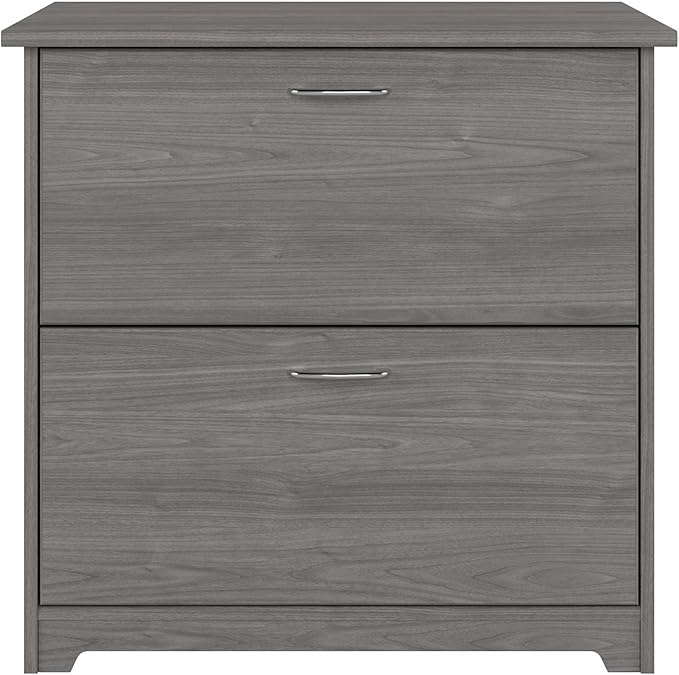 Bush Furniture Cabot 2 Drawer Lateral File Cabinet in Modern Gray, Home Office Chest for Letter, Legal, and A4-Size Document Storage