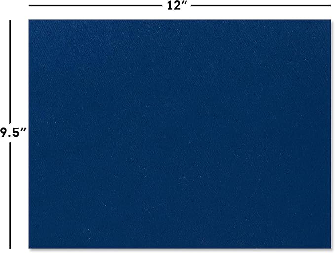 Plain Blue Certificate Folders - Pack of 10, Linen Cover 80 lb. Stock, Folded, Die-Cut Corners, for Office, Business Awards, Graduation, School Diploma Holder, 9-1/2" x 12