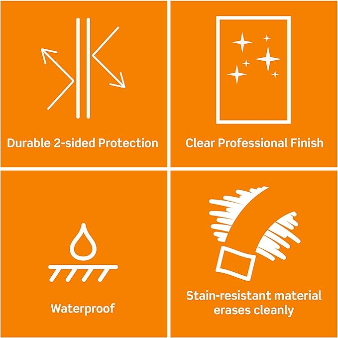 Scotch Dry Erase Thermal Laminating Pouches, 50-Pack, Works with Dry Erase Markers, Reuseable Worksheets, Calendars, Checklists, 8.9 x 11.4 Inches, Letter Size, Clear Professional Finish (TP3854-50DE)