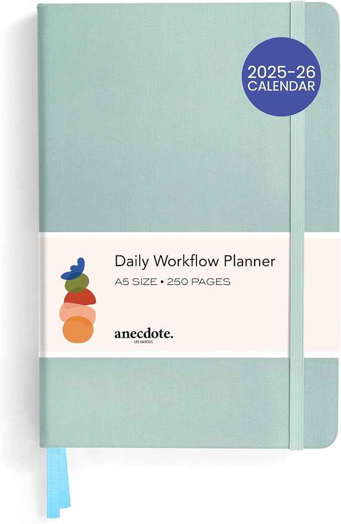 Anecdote 2025-2026 Planner: A Monthly, Weekly & Daily Planner 2025-2026 for Planning Your Success - A5 Size Hardcover Start Anytime and Achieve your Goals. - Dutch Blue