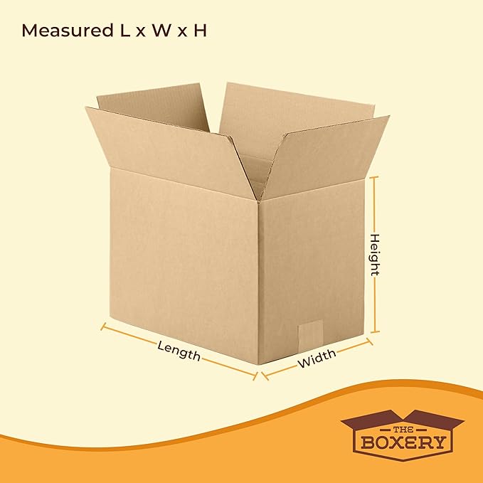 The Boxery 10"x6"x4" Brown/Kraft Corrugated Cardboard Shipping Boxes 25-Pack | Mailing, Packing, Moving & Storage for Business/Home – Durable - Eco-Friendly, Recyclable - Made in the USA