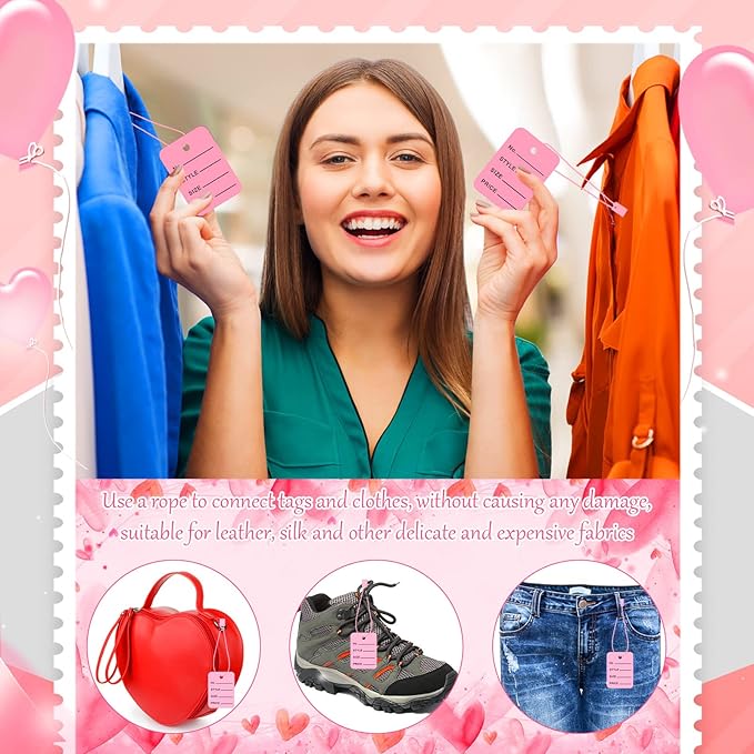 Chumia 3576 Pcs Stitch Tag Gun for Clothes, Quick Clothing Fixer, Tagging Gun with 3000 Barbs, 5 Needles and 100 Price Tags, Sewing Kit for Retail Stores, Garage Yard Sales(Pink)