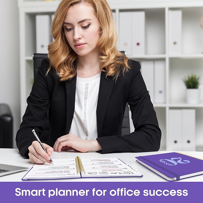 2026 Planner, Weekly and Monthly Calender Planner, Jan 2026 to Dec 2026, Hardcover 2026 Calendar Planner Book with Tabs & Inner Pocket, Office Home School Supplies for Women & Men - A5 (6.3" x 8.5"), Periwinkle Blue