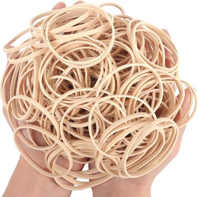 Rubber Band Depot, Size #16, Everyday Rubber Bands - Rubber Band Measurements: 2-1/2" x 1/16'' - Approximately 475 Rubber Bands Per Bag - 1/4 Pound Bag