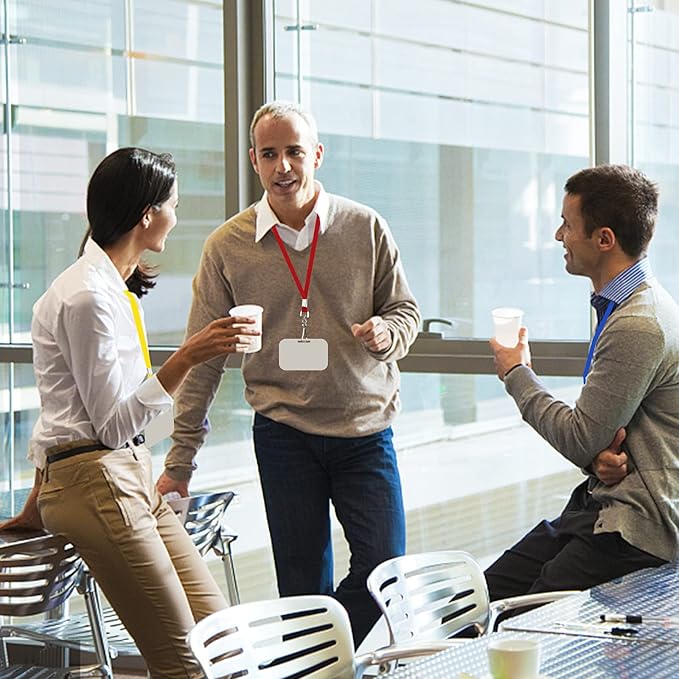 Black Lanyards Bulk 50 Packs Lanyards for ID Badges,Lanyards with Swivel Hook Clips for Name Tag Lanyard ID Holder