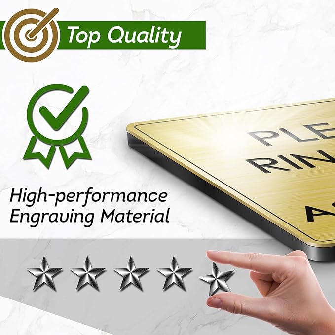 Custom Sign, Office Sign, Business/Office Name Plates for Doors/Wall, Indoor/Outdoor, 6x6 inch, 18 Colors, (Prestige) Made in USA by My Sign Center