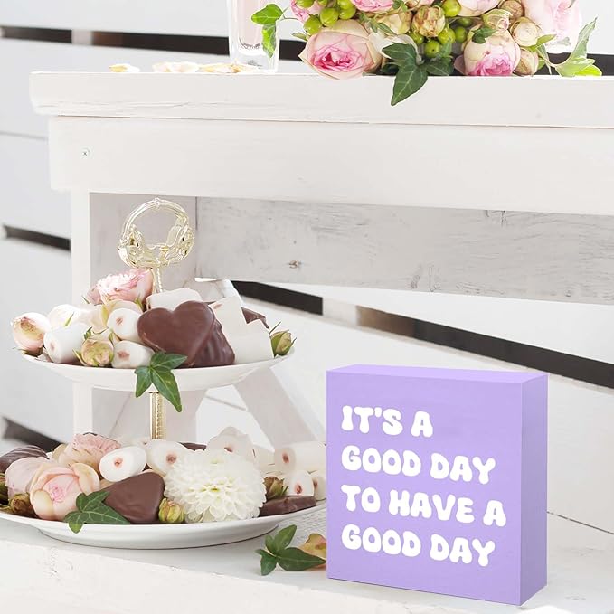 Purple Office Decor Desk Accessories Sign for Women Home & Office Cute Desk Accessories Motivational Gifts for Women Coworker