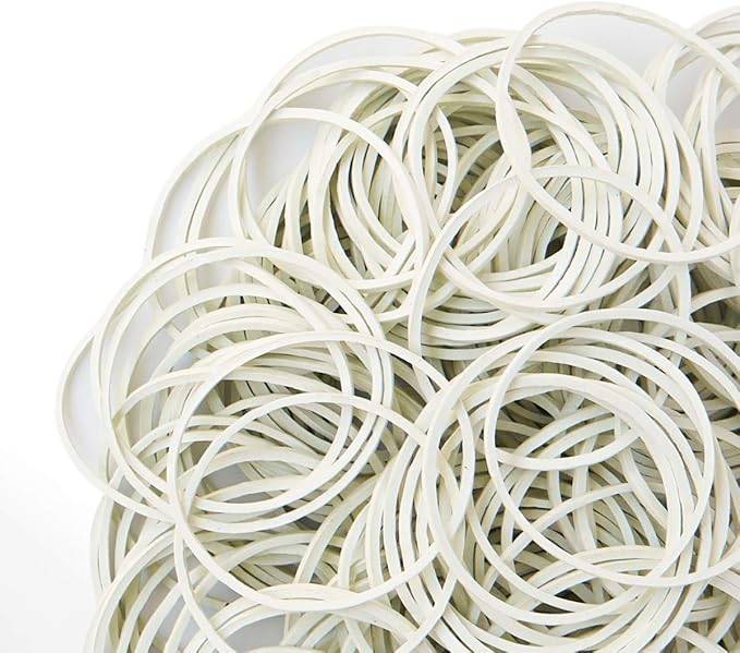 AMUU Rubber Bands office 300pcs white Small Rubber Bands for Office School Home size16 Elastic Band