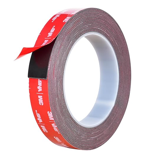 Double Sided Tape Heavy Duty, Waterproof Mounting Foam Tape, 16.5ft Length, 0.78in Width, High Temperature Resistant Adhesive Tape for Car, LED Strip Light, Office Decor, Made of 3M VHB Tape.